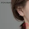 Stud Earrings Ponykiss Classic 925 Sterling zilveren uitroepteken voor vrouw feest fijne sieraden groothandel accessoires girl cadeau