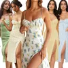 Hugcitar Women Elegant Floral Beach Vacation Bodycon Streetwear Street Lary Summer Clothes Wholesale Princations for Business 240426