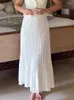 Abiti da lavoro Tossy White Knit 2 Gonna lunghi da set per donne Vestitidos Top e Maxi set di maxi ad alta vita Scili abiti da donna eleganti 2024