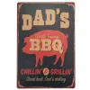 Grilles Metal Tin Sign BBQ Patio Decoration Gril