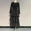 Robes décontractées miyake plissée robe à ébullition femelle printemps 2024 Modèles d'été longs de tempérament réduction de réduction gâteau jupe de mode Vêtements