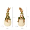 Objets décoratifs Figurines Pâques Ornements de lapin de bureau Décoration de salon de bureau