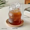 Gobelets 4 / 6pcs INS Glass tasse thermure résistante à la chaleur gobelet de gobelet