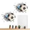 Autocollants muraux de football Broken Soccer Soccer Stickers muraux Mur Tour View de la maison Affiche d'impression auto-adhésive pour les enfants Room 240423