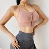 Yoga Outfit Zipper Sports Bra Crop Top Women Push Up Werewwear Shock Imploot Fitness Girls Girls Gym Sportswear Bras