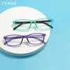 Mannen Women rechthoekige bril Plastic TR90 Flexibel Volledig randglazen frame voor voorgeschreven lenzen bijziendheid lezen 240423