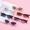 Gafas de sol Vintage Small Cat Eye for Women Men Trendy Half-Frame Y2K Sun Glasses Fashion Shades Fiesta de gafas