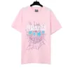 SP5DERS T-shirt Designer 55555 Tee Tee Luxury Fashion Mens Tshirts Young Thug Short à manches à manches à manches Web imprimé en mousse de mousse et tshirt pour femmes