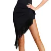 Stage Wear Style Lady Fringed Triangle Latin Dress Sexy One Skirt Adult Dance Costume Women's Black Practice