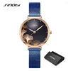 Montre-bracelets Sinobi Fashion Design Dames Matchs Eelegant Top Brand Womens Quartz Blue en acier inoxydable STRAP FEMMES FEMMES FEMMES