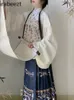 Рабочие платья Ming Hanfu Женщины Жаккардовые квадратные воротницы короткая куртка с длинными рукава