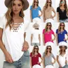 Women's T-Shirt DICLOUD Fashion V-neck T-shirt Womens New Summer Black Womens Top Short sleeved Lace Hollow Shirt T-shirtL2405