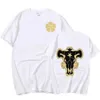 T-shirts masculins 2024 T-shirt d'été T-shirt T-shirt imprimé double face Anime Strtwear Cool Tshirt Hip Hop Top Black Oversize T Shrit T240506