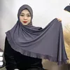 Vêtements ethniques Femmes Hijab Muslim Amira Amira Cap instantanée Malaisie longue écharpe arabe châles arabes turbante