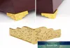 20st Gold Jewelry Box Wood Case Dekorativa fötter Ben Corner Protector Furniture Plastic7248601