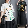 Camicette da donna in stile corea giapponese stampa floreale pois manica corta sciolta sciolta camicetta estate camicie da moda donna casual