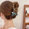 Andra nya enkla fisksvansformar Hår elegant ihålig hästsvansklipp geometrisk vintage pärlhaj clip woman hårklipp accessori
