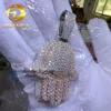 Designer sieradencustom ketting hanger zilver vvs moissanite hiphop ijs uit sieraden hand hanger