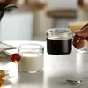 Tubllers 110 ml kubka espresso mini domowy szklany rączka kawa herbata sos stekowy sok sok do stolika dekoracja h240506