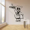 Stickers Pizza Italian Restaurant Chef Vinyl Wall Window Decal Kitchen Cooking Stickers Wall Decoration Murals Removable A582