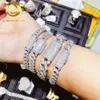 Designer Jewelrywholesale Fine Bijoux Bracelets 6 mm 8 mm 10 mm 12 mm 925 Silver Hip Hop Iced Out VVS Diamond Moisanite Cuban Link Bracelet Men