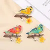 Brooches Multicolor Bird Brooch For Women Men Enamel Animal Rhinestone Jewelry Scarf Suit Badges Year Christmas Gifts