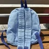 Plecak jeansowy dziewczęta studenckie studenckie szkolne Podróż na świeżym powietrzu spersonalizowane imię proste małe haftowane prezenty