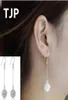 Boucles d'oreilles Drop Drop Disco Crystal Ball Top Quality 925 Sterling Silver Girl for Wedding Party Bijoux Sangle Chandelier2258151