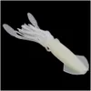 BAITS LURS entières 10cm9g de pêche douce Octopus Bodies Squid Bodies Glow Luminous en sil