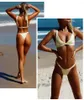 Costumi da bagno femminile femminile da bagno badpak sexy colore verde colore veloce bikini a due pezzi bikini 2024 mujer cintura alta