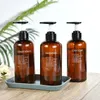 2024 3pcs/set Refillable Shampoo Conditioner Body Wash Dispenser Set Printed Letters Bathroom Soap Bottle Dispenser