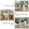 Vase2 PCS Tin Watering Can Gardening Indoor Plant Stand Ornaments Iron Tool Kettle