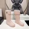 Canaux chaussures pour femmes marques designer bottes de pluie en caoutchouc bouée de genou de luxe verte rose 32 cm bottes de pluie bottes de plate-forme de pluie d'eau