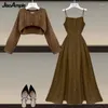 Sukienki robocze jesień i zimowy garnitur damski 2024 mody szorty dzianinowe sweter Sweter Spódnica dwuczęściowa koreańska elegancka swobodna set