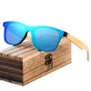 Lunettes de soleil Barcur Fashion Men de bois Bamboo Temple Soleil Veme Femme Masculino en bois