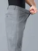 Herenbroeken zomer dun Engeland spelen werk elastische broek voor heren zakelijke mode ultra dunne grijs zwart casual broek voor herenmerkkleding formele herenkleding y2405