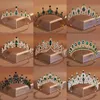 Biżuteria do włosów ślubnych iTacazzo Bridal Headwear Crown Classic Army Green Colourtiras odpowiednie na wesela kobiet i przyjęcia urodzinowe