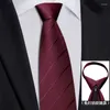 Bow Ties High Quality Silk Tie Black Blue rouge rayé Men de banquet Formal Business ACCESSOIRES ACCESSOIRES LAZY 8.5 cm Real Coldie