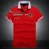 2024 Polo Men Big Horse Camisa Designer de luxe solide Designer masculin Summer Col à manches courtes