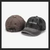 Foux Baseball Caps Women Men Four Seasons Letter Embroidery Make Old Retro Washed Adjustable Korea Japanese Style 240416