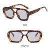 Lunettes de soleil Square Driving Hexagonal UV400 Protection Double Bridge Sun Sun Verres Inspirées de châssis Inspirés