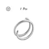 Body arts 20g anello naso in acciaio inossidabile anello a doppio cerchio a spirale setto a spirale cartilagine tragus stalloni piercing gioielli per donne d240503