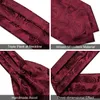 Mens Premium Silk Ascot Tie Broche Pon Juego de alfiler Classic Vintage Red Male Set para la boda Traje de vestir formal Accesorios de chalecos 240430