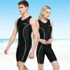 Anzüge Männer Frauen One Piece Athletic Professional Wettbewerb Badeanzug Rennschalken Knie Länge Training Badebad Badeanzug