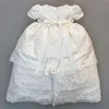 Pour les robes avec des filles de baptême, nouveau chapeau bébé et bandeau de dentelle appliquée perles de bijou de bijou de baptême