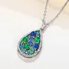 Ketten 2024 Mode Euro-N Blue Emerald Halskette für Frauen Monay's Garden Jewelry Series Set Accessoires Großhandel