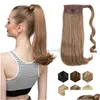 Chignons Wavy 17Inch Ponytial Extension Synthetic Hairpiece With Wrap Around Clip For Women Add Volume And Style To Your Hair Access Dh5P7