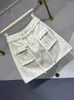 Jupes à crampon taille ajusté de la taille en jean jupe en été pour femmes tarft rembourrée grande poche a- line tout-correspondant hanche minceur