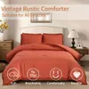 Däcke Cover 3st 100% Microfiber Set (1*CompLefer + 2*Kudde, utan kärna), Bohemian Tassel Solid Color Bedding Set, mjuk bekväm och hudvänlig tröstare för