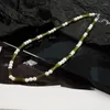 Ketten natürliche Perlen Halskette weibliche Design Mode Retro -Nähen einfacher Stein hoher Sinn